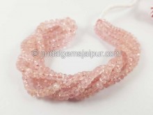 Pink Morganite Faceted Roundelle Beads